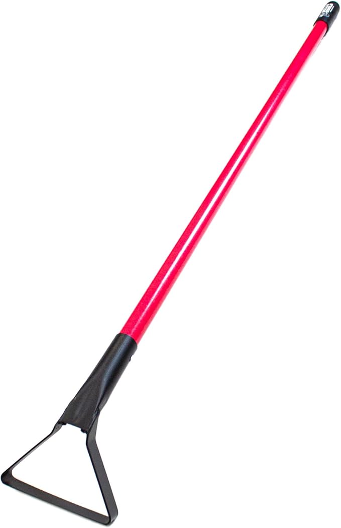 BULLY TOOLS 12-Gauge Loop Hoe w/Fiberglass Handle - Heavy-Duty Garden Hoe Tool for Weeding, Gardening, & Landscaping - Durable Tool for Everyday Garden Soil and Lawn Preparation - Made in The USA