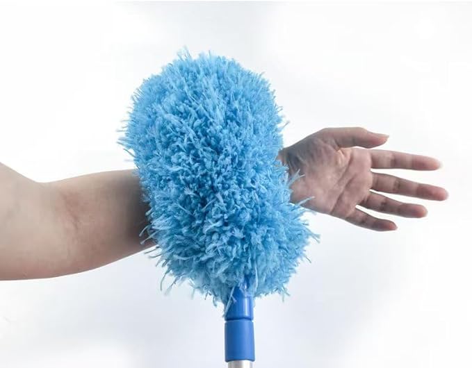 Ceiling Fan Cleaner Duster, Adjustable and Removable Fan Blade Cleaner from 18 to 62 Inches for Cleaning Walls Bookshelves Furniture Door Window Top (Blue)