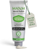 maxm Metal Polish Paste for Stainless Steel Polish, Chrome Polish & Aluminum Polish – Rust Remover for Metal, Stainless Steel Scratch Remover, Polishing Compound Non-Toxic, Fresh Pine Scent, 4.2 oz