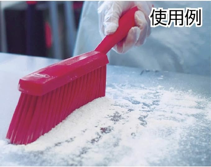 Vikan 45876 Bench Cleaning Brush, Polypropylene/Polyester Soft Bristle Dustpan Brush & Sweeper With Handle, 14-Inch, Yellow