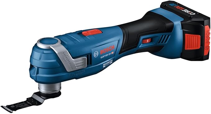 BOSCH GOP18V-34B14 18V Brushless StarlockPlus® Oscillating Multi-Tool Kit with (1) CORE18V® 4 Ah Advanced Power Battery