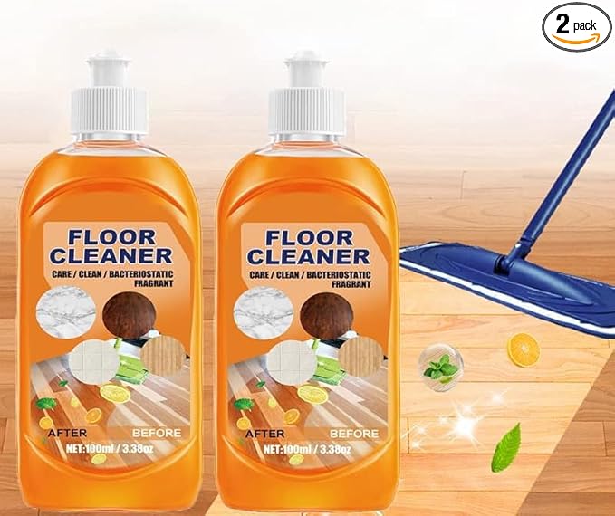 2 PCS Momeng FloorOrange, FloorCare,Momeng Floor Liquid, Powerful Decontamination Floor, Multipurpose Concentrate (200ML)