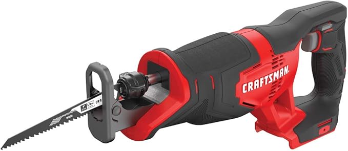 CRAFTSMAN V20 Reciprocating Saw, Cordless, 3,000 RPM, Variable Speed Trigger, Quick Easy Blade Change, Bare Tool Only (CMCS300B)
