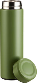 PARACITY Insulated Water Bottle, 15 oz Stainless Steel Water Bottles, Double Wall Vacuum Hot Drinks, Metal Water Bottle Keeps (green)