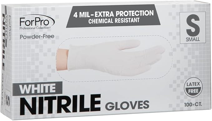 ForPro Disposable Nitrile Gloves, Chemical Resistant, Powder-Free, Latex-Free, Non-Sterile, Food Safe, 4 Mil