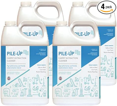 PileUp Concentrated Carpet Extraction Cleaner 2-4 oz/Gal Case of 4 Gallons