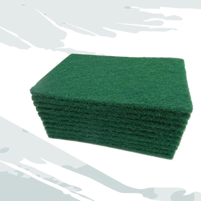 10-Pack Non-Scratch Heavy Duty Scouring Pads 5.90X3.93 Inch Durable Kitchen Scrub Sponges for Pots Pans Stove Top Cleaning Reusable Dish Scouring Pads