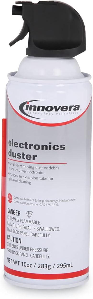 Innovera Compressed Air Duster Cleaner, 10 oz Can, 6/Pack