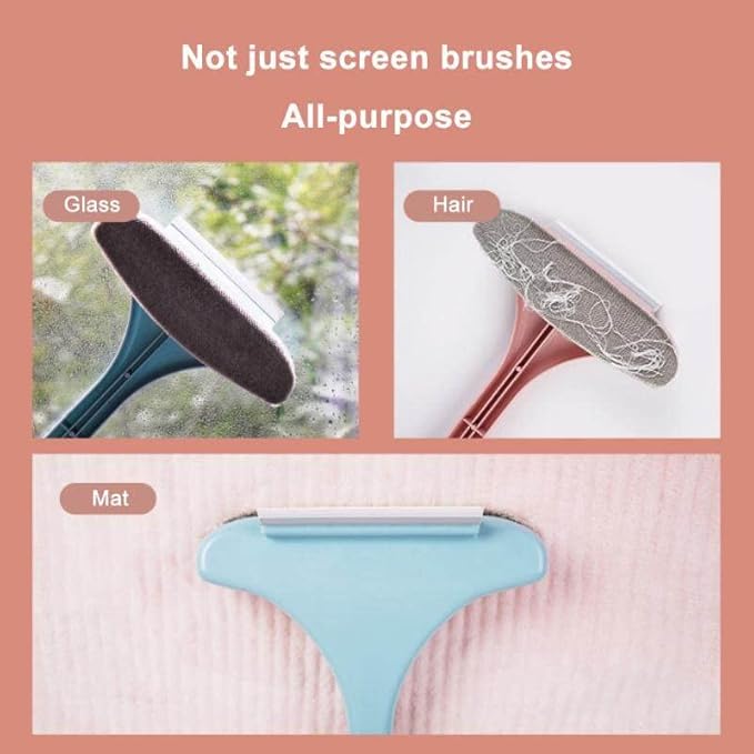 Generic 1 PC Window Cleaning Squeegee Brush Extendable Mesh Screen Cleaner Auto Car Window Duster Detachable Window Scraper for Kitchen, White