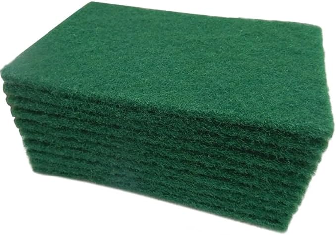 10-Pack Non-Scratch Heavy Duty Scouring Pads 5.90X3.93 Inch Durable Kitchen Scrub Sponges for Pots Pans Stove Top Cleaning Reusable Dish Scouring Pads