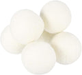uxcell 6 Pcs Wool Dryer Balls, 2 Inches Wool Laundry Dryer Balls for Reducing Clothing Static and Wrinkles, White