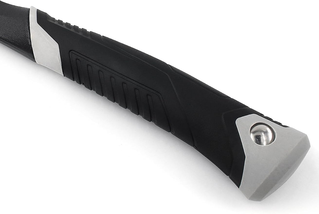 JXE JXO Camping Axe & Hatchets - 14.4" Chopping Axe with Sheath, Forged Steel Construction & Ergonomic Shock-Absorbing Grip (Grey
