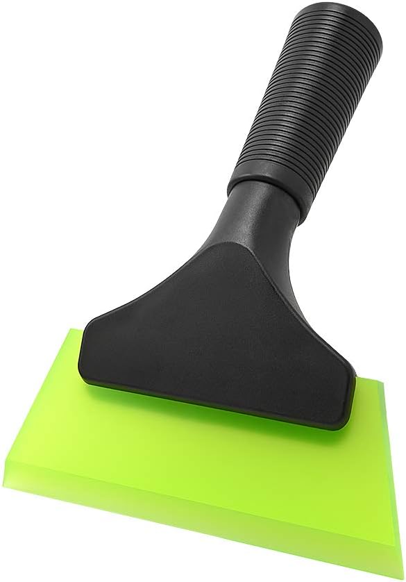 FOSHIO Small Squeegee with 5 Inch Dark Blue & Green Rubber Blade Mini Wiper Window Tinting Tools for Mirror Glass Window Cleaner with Non-Slip Handle, 2 Pack