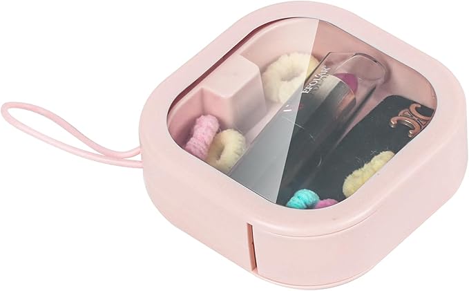 Hair Tie Organizer, Small Portable Hair Accessories Storage Can Be Stackable Or Hung On The Wall, Small Items Holder Hair Tie Organizer for Jewelry Hair Stuff Hair Clip Cotton Swab