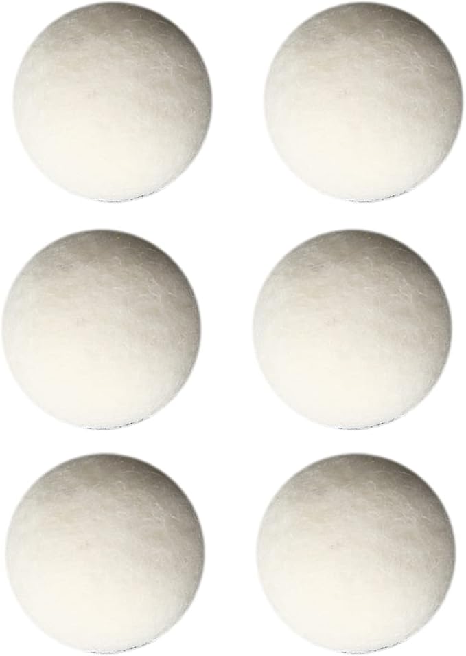 ZJchao 6 Pack Wool Dryer Balls for Laundry High Density Wool Drying Balls Reduce Static Cling Shorten Drying Time Reusable with Softener Alternative for Clothes Baby Delicates (5cm)