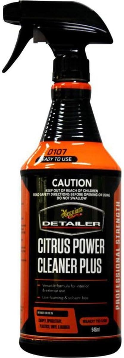 Meguiar's D107 Citrus Power Cleaner Plus, DRTU10732, All-Purpose Cleaner Car Interior Cleaner, Low-Foaming Interior Car Cleaner Removes Grease, Grime, and Stains - 32 oz Spray Bottle