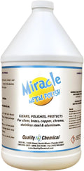 Quality Chemical Miracle Metal Cleaner & Polish - Ultimate Solution for Polishing and Cleaning Metal Surfaces - Perfect for Aluminum, Silver, Chrome, and Polished Nickel 128 oz (Pack of 1)