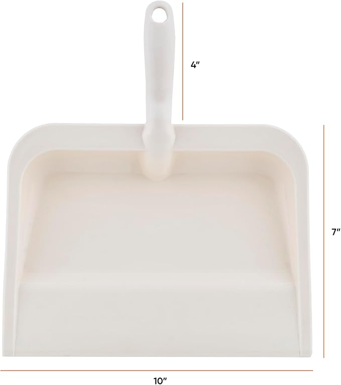 Polka Dot Design Broom with White Plastic Dustpan, Sweep Set Indoor and Outdoor Use, Green/White, by Superio