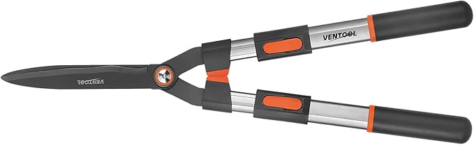 Extendable Wave Blade Hedge Shear HRC54-56 Telescopic Mn-Steel Pruning Shears Adjustable Cutter with 10mm Cutting Capacity 26-32.5 inch Loppers