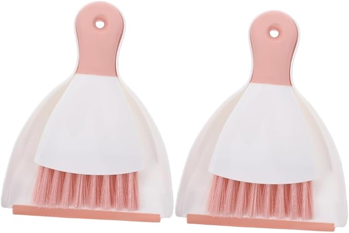 minkissy 2pcs Guinea Pig Accessories Cleaning Set Cage Broom Dustpan Nest Cleaning Tools Portable Household Supplies Random Color