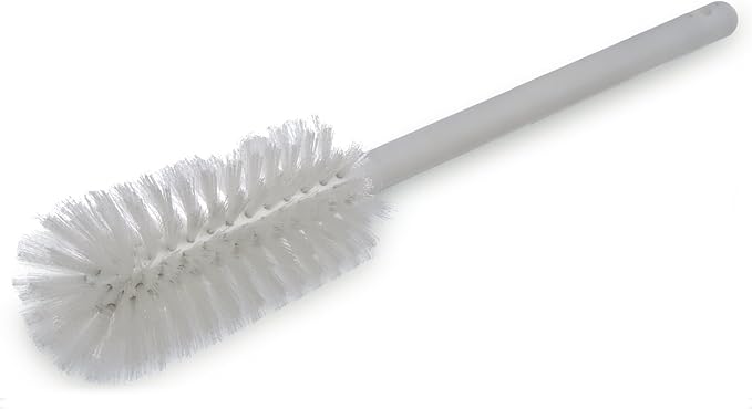 SPARTA Large Water Bottle Brush Ideal for Wide-Mouth Jars, Bottles and Tumblers, Dishwashing Tool with Handle for Home and Commercial Kitchens, Plastic, 12 Inches, White