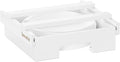 SpaceAid 9-inch Paper Plate Dispenser (Need 10.2 Inches Deep Cabinet Space) Under Cabinet Bamboo Plates Holder, Kitchen Vertical Dipensers Caddy, White