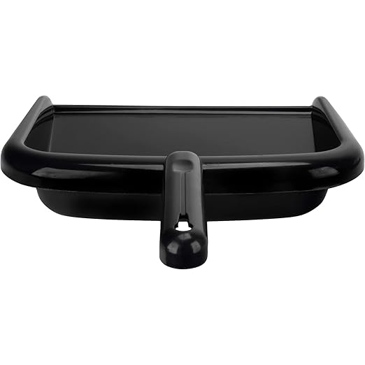 SPARTA Large Handheld Dustpan with Hanging Hole, Heavy-Duty Plastic Dustpan with Wide Lip for Countertops and Surfaces, Plastic, 10 Inches, Black, (Pack of 12)
