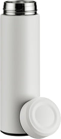 PARACITY Insulated Water Bottle, 15 oz Stainless Steel Water Bottles, Double Wall Vacuum Hot Drinks Insulated bottle, Metal Water Bottle Keeps Hot for 12 Hrs, Cold for 24 Hrs, for Coffee, Tea (white)