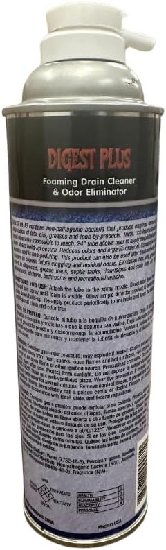 Quest Specialty DIGEST PLUS Foaming Drain Cleaner and Odor Eliminator, 1 count