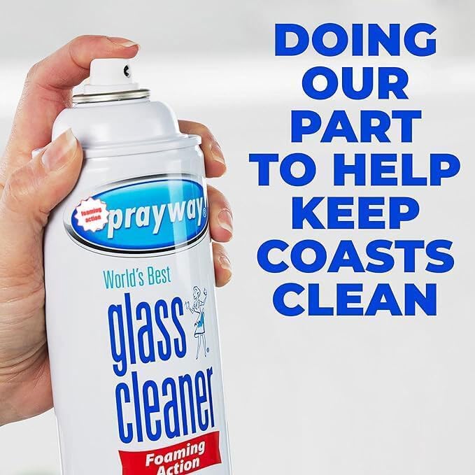 Sprayway's Glass Cleaner, 19 Oz Cans, (Pack of 2) Premium Microfiber Cleaning Cloth