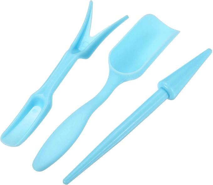 MECCANIXITY Garden Shovel Hand Tools Transplanting Succulent Cultivation Digging Scoops Kits, Blue