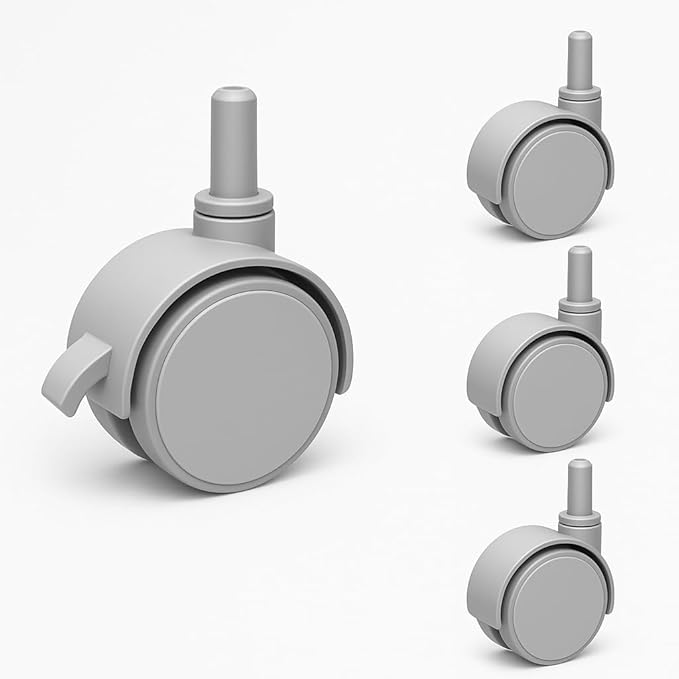 4-Pack 360° Swivel Replacement Wheels for RinseWise Mop Bucket, Universal Plastic Caster Set with 2 Locking Wheels, Easy-Roll Mop Bucket Accessories