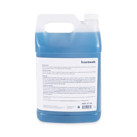 Boardwalk BWK4714AEA 1 Gallon Bottle Industrial Strength Glass Cleaner with Ammonia