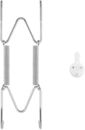 Plate Hangers for The Wall, Suitable for 6-8 inch Decorative Plate, Stainless Steel Wire Plate Holder with Wall Hooks and Rubber tip Protectors, Plate Hangers for Displaying Plates, Platter, Silver