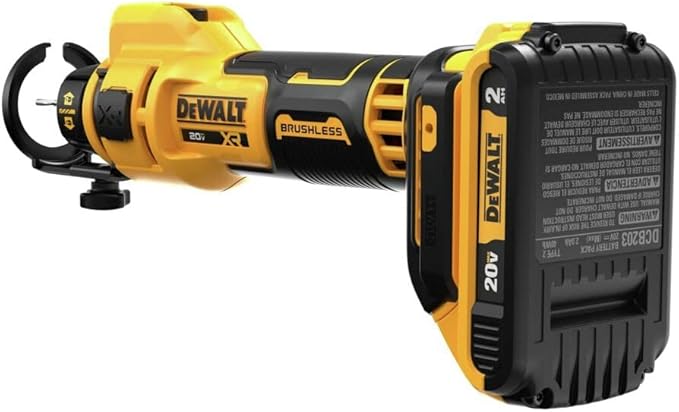 DEWALT 20V MAX Drywall Cutting Tool, Cut Out Tool, 2 Batteries and Charger Included (DCE555D2)