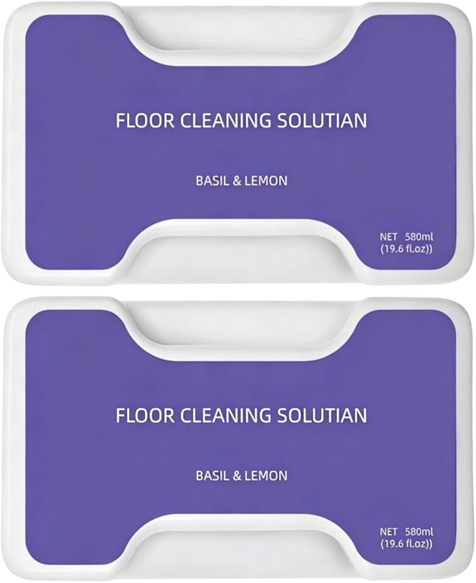 Robot Vacuum and Mop Floor Detergent Compatible For Narwal Freo Z Ultra/Freo Z10,580ml Lemon and Basil Scent Floor Cleaner.(2 Bottle)