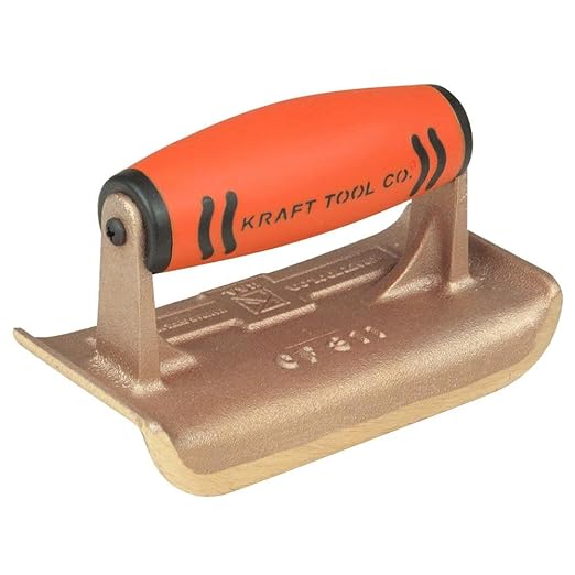 Kraft Tool CF318PF 3/8-Inch Radius Bronze Hand Edger with ProForm Handle, 6 x 3-Inch