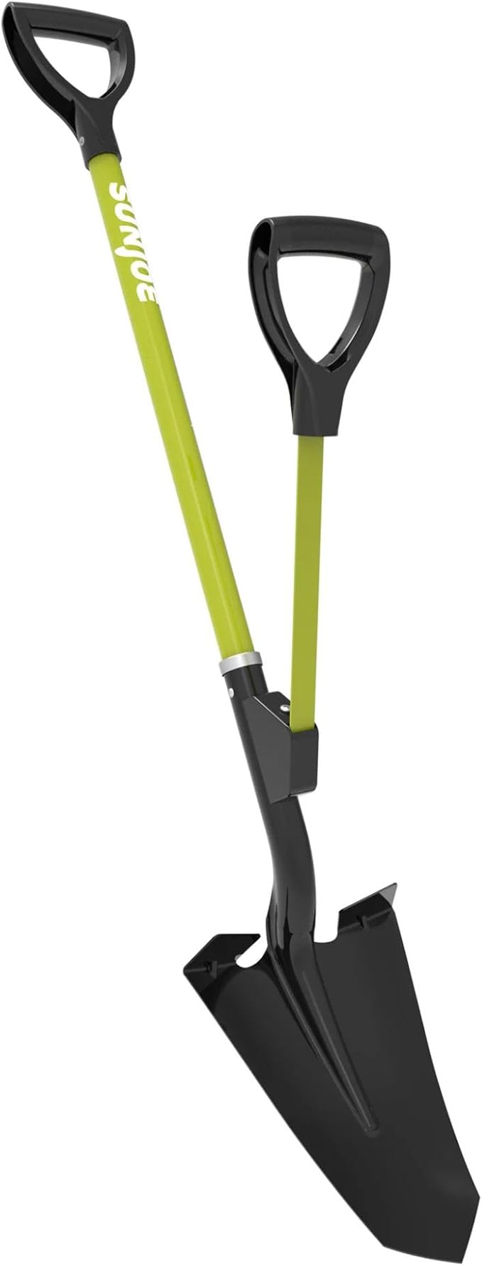 Sun Joe Garden Digging Shovel with 9" Steel Spear Head Blade and Assist Handle – Heavy-Duty, Back-Saving Gardening Tool for Planting, Landscaping, Trenching & Yard Work, Shovelution SJ-SHLV07