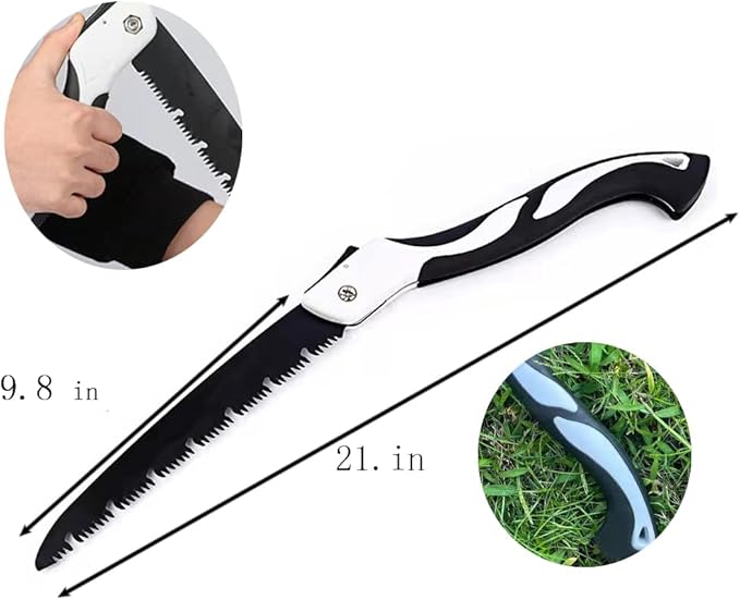 BBSTARZ Folding saws,saw, hand folding wood saws, for tools survival,camping,pruning axe trees camp bow cutting bushcraft, Gardening Hand Tools,Hand Pruning Saws. 21.inch, saw blade 9.8 inch.
