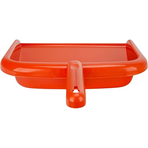 SPARTA Large Handheld Dustpan with Hanging Hole, Heavy-Duty Plastic Dustpan with Wide Lip for Countertops and Surfaces, Plastic, 10 Inches, Orange, (Pack of 12)