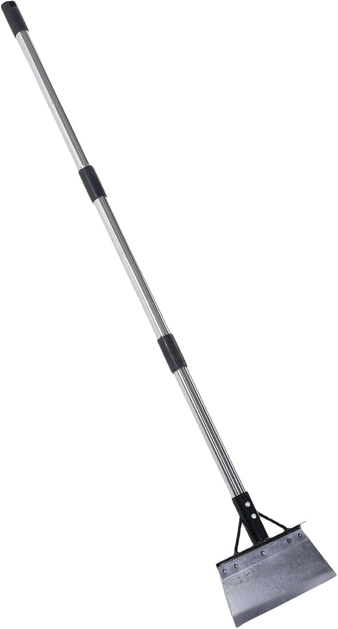 YWBL-WH Gardening Spade, Adjustable Steel Handle with Super Large Surface, Stainless Steel and Manganese Construction, Suitable for Weeding
