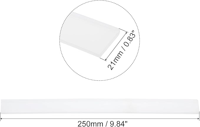 MECCANIXITY Replacement Squeegee Rubber for Window, Glass, Shower Doors, Tile Wall Cleaning, 9.84 Inch, White Pack of 4