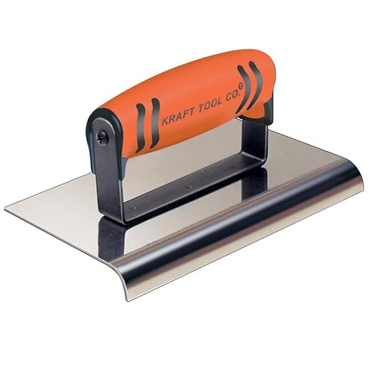 Kraft Tools CF154PF 10"x4" 1" R Stainless Steel Highway Edger with ProForm® Handle