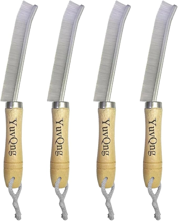 4-Piece Set Crevice Cleaning Brush - Multifunctional Hard Bristle Cleaning Brush for Bathroom, Kitchen, Window, Faucet, Toilet & Grout - Durable Household Cleaning Tools Essentials (Silvery)