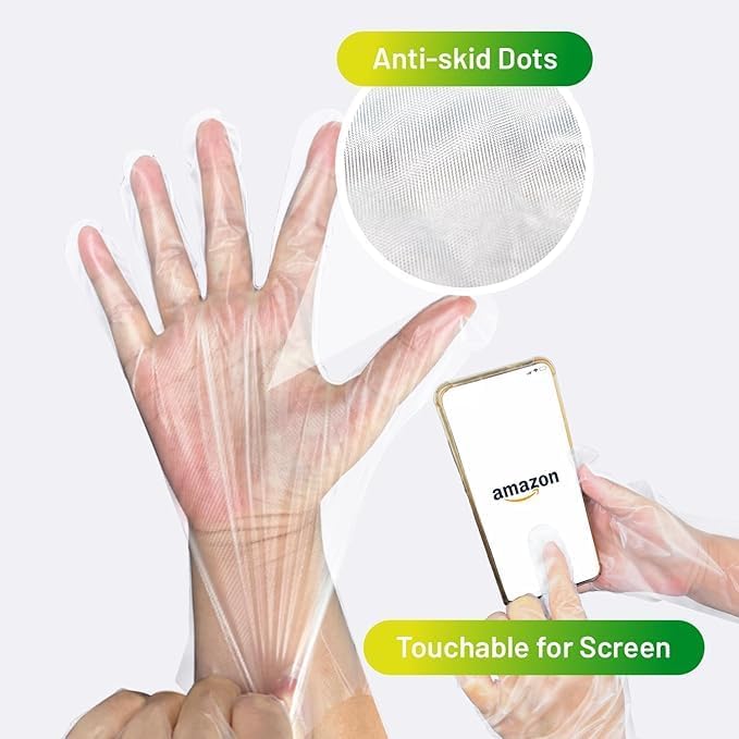 Disposable TPE Cooking Gloves, Ideal for Cleaning and Food Prep, Latex & Powder Free, Food safe