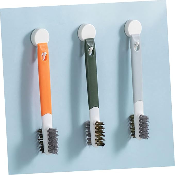 PRETYZOOM 3 Pcs Double-Ended Kitchen Cleaning Brush Set Mini Wire Brush for Gas Stove Cooktop Cleaning Stainless Steel Bristles for Dorm Home Use