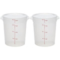 Cambro Food Storage Containers with Lids (BPA-Free) - 4 Quart - Food Grade Buckets with Lids (2 Pack) - For Dough Proofing and Brining (Translucent)