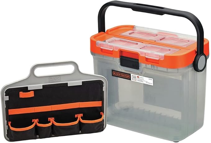 BLACK+DECKER BCKSB29C1 20V MAX* Cordless Drill with 28-Piece Home Project Kit in Translucent Tool Box
