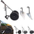Weeding and Planting Double Wheels Hoe, Multi-Functional Soil Loosening/Trenching/Weeding Hand-Pushed Wheel Hoe Tools, Power-Assisted Weeding Scarifying Hoes, Tiller Gardens and Beds Tools