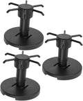 SUPVOX 3pcs Rotating Hanging Utensil Hooks Kitchen Utensil Holder Nail-Free Under Cabinet Storage Rack Black for Kitchen Organization